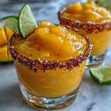 Refreshing frozen mango margarita mocktail blended with citrus and served chilled, perfect for summer gatherings.