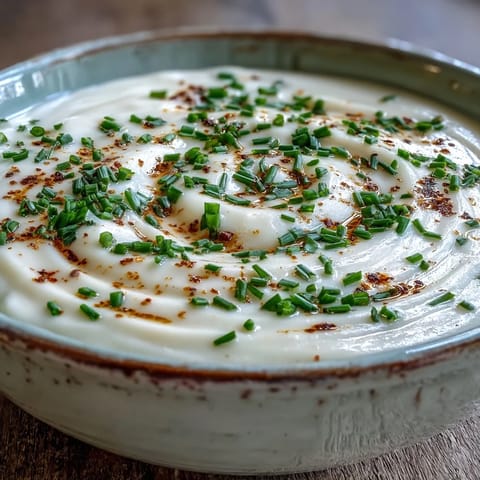 Creamy Celery Root Bisque, velvety smooth, garnished with fresh chives.