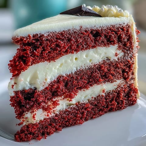 Close-up of a Betty Boop Cake slice showcasing moist red crumb, tangy frosting, and playful cartoon-inspired fondant decorations.