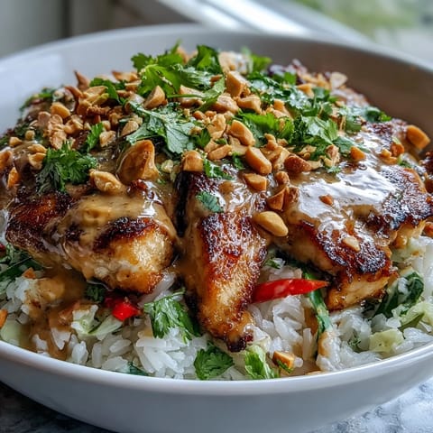 Peanut Chicken Protein Bowl