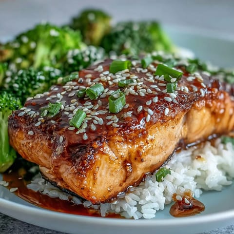 2. Oven-roasted salmon coated in a sweet-savory honey soy glaze, paired with crisp-tender broccoli tossed in toasted sesame oil.  