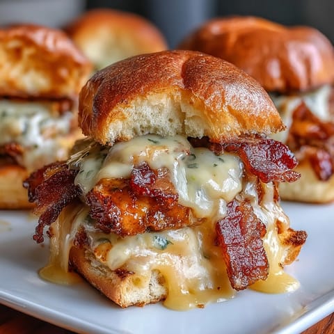 Miniature Derby Day Hot Brown sliders with turkey, bacon, and creamy Mornay sauce on soft rolls, perfect for festive gatherings.