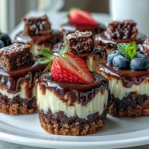 A beautifully arranged housewarming dessert bar filled with colorful mini brownie bites, lemon cheesecake cups, and fresh fruit tartlets.