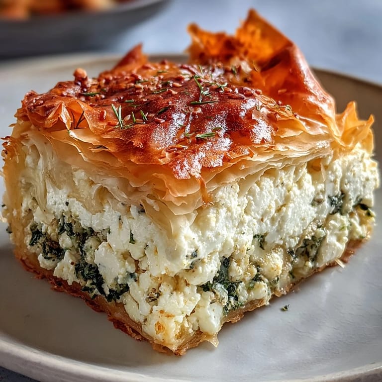 Crispy Turkish-inspired Feta and Kale Börek emerging from the oven with a perfectly browned and flaky crust.