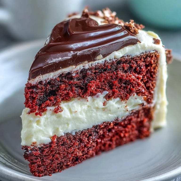 A close-up of the Red Betty Boop Heart Cake highlights its fluffy red crumb, creamy frosting swirls, and a crisp dark chocolate silhouette.