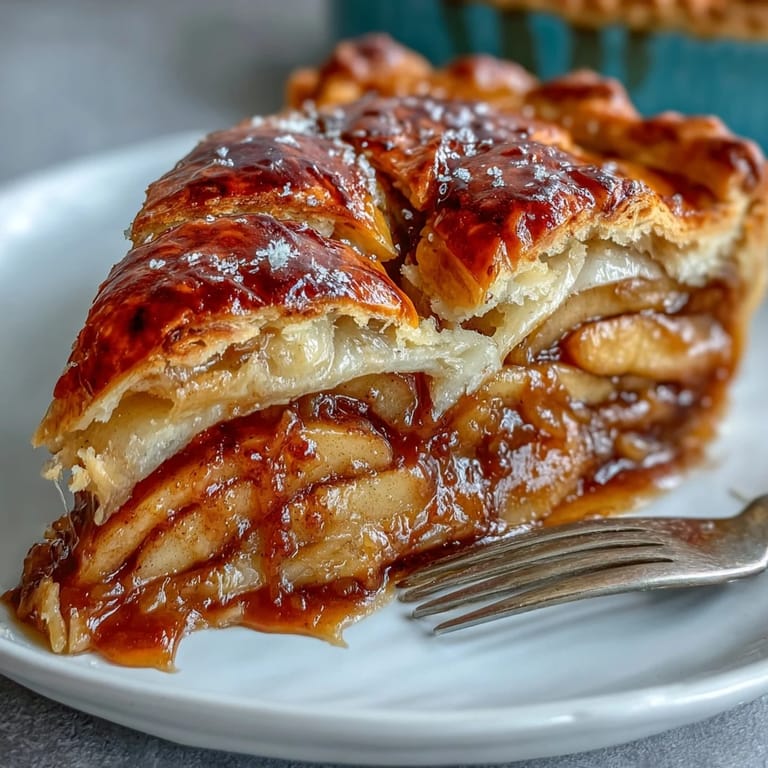 Homemade cardamom apple pie with buttery lattice crust, ideal for cozy family gatherings and holiday feasts.