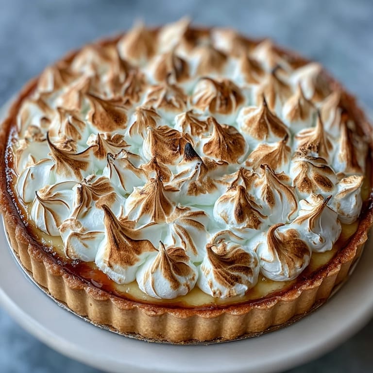 Tangy passionfruit curd nestled in a crisp, buttery shell, crowned with fluffy, toasted meringue for a showstopping dessert.