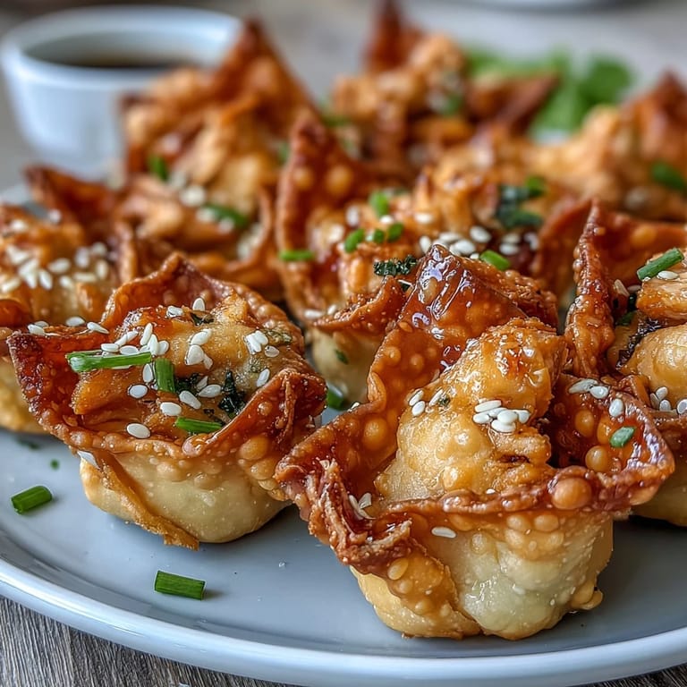 Golden-brown pan-fried chicken and veggie rice paper dumpling bites with crisp edges and a savory filling.