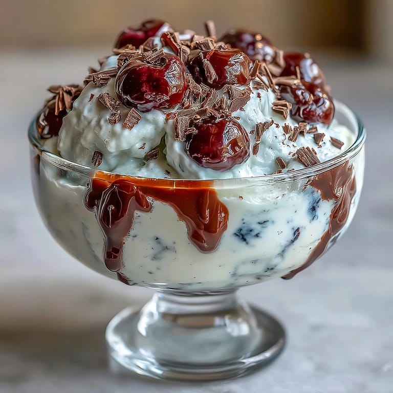 Light and airy yogurt berry parfaits garnished with rich dark chocolate shavings and mint leaves.