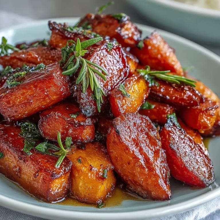 Tender honey-roasted carrots and parsnips with a glossy glaze, ideal for pairing with roasted meats or festive dinners.