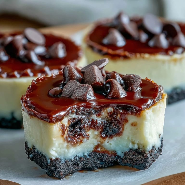 Delicious mini cheesecake bites, featuring a simple Oreo crust and creamy filling.