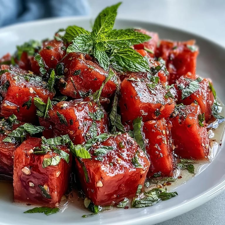 Summer's best: colorful watermelon chili lime salad, ready in minutes.