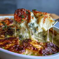 Creamy Au Gratin Potatoes with golden cheese topping, baked until bubbly and tender, perfect for holiday feasts or Sunday dinners.