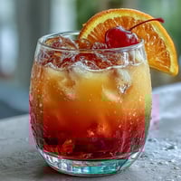 Vibrant ombre sunrise mocktail with grenadine and citrus juices, perfect for refreshing summer parties.