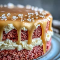 Elegant pink Bridal Shower Rosé Velvet Cake with shimmering gold drip frosting.
